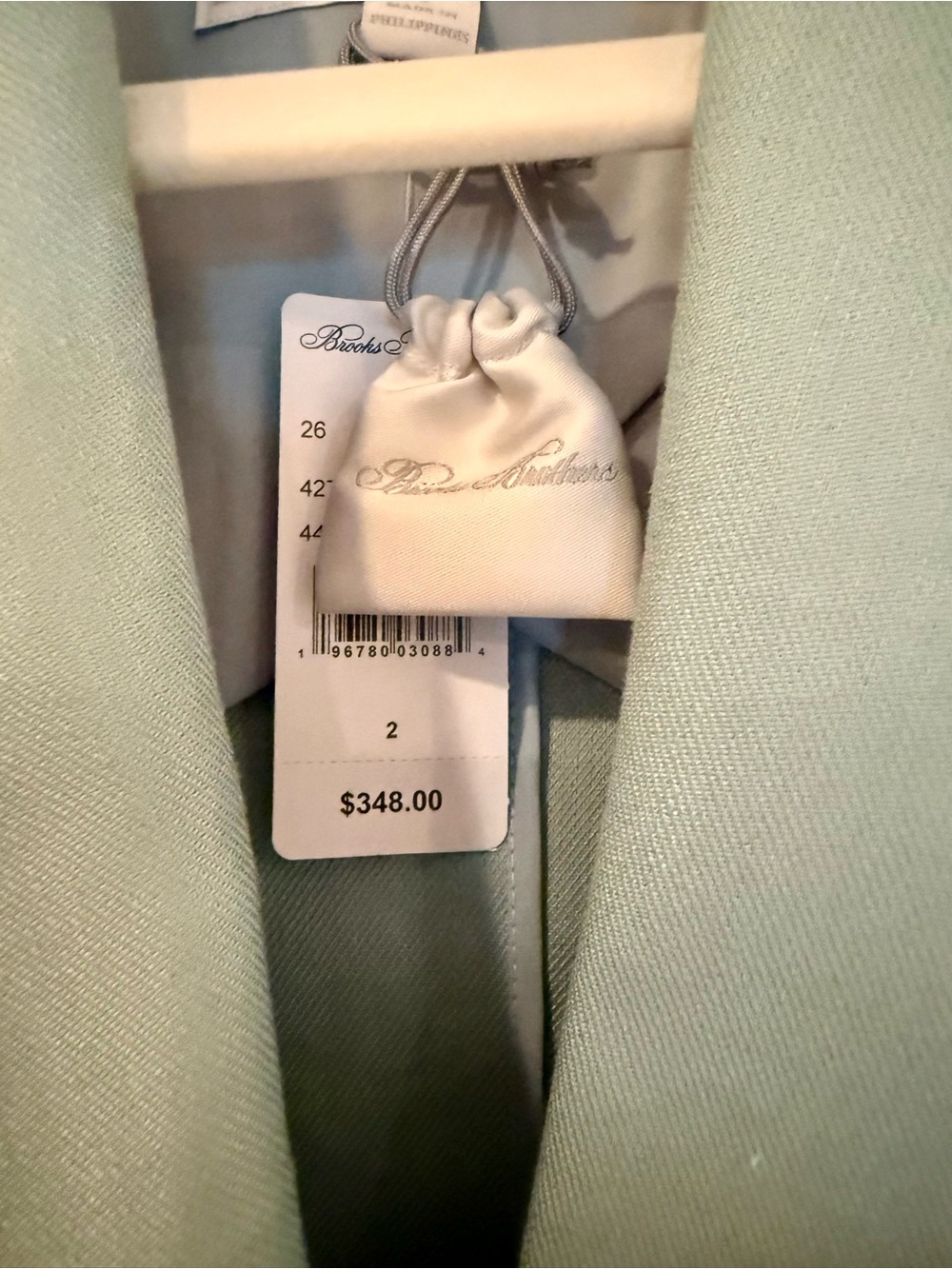 NWT Brooks Brothers Light Teal Linen-Blend Blazer - Picture 6 of 8